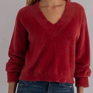 Kut revel Fuzzy V-neck sweater, size small